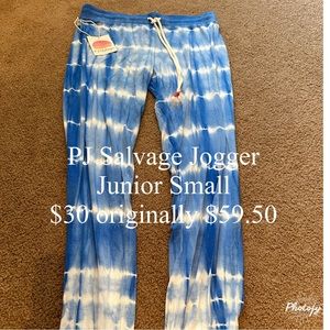 Blue and white joggers